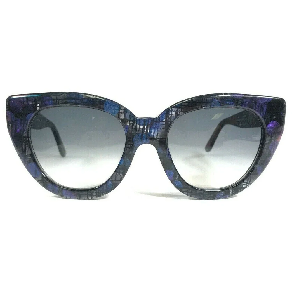 Morgenthal Frederics Sunglasses MAE COL 686 Blue Purple Thick Rim Oversized